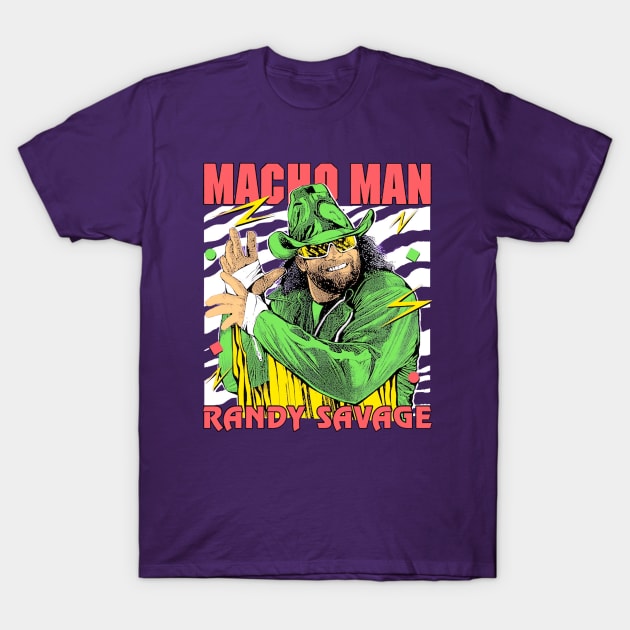 Macho Man Randy Savage Neon T-Shirt by Holman